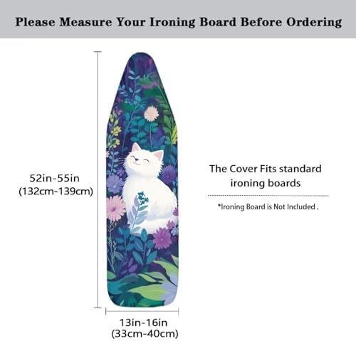 Kitten Ironing Board Covers Standard Size Leaf Ironing Board Padded Cover - Image 5