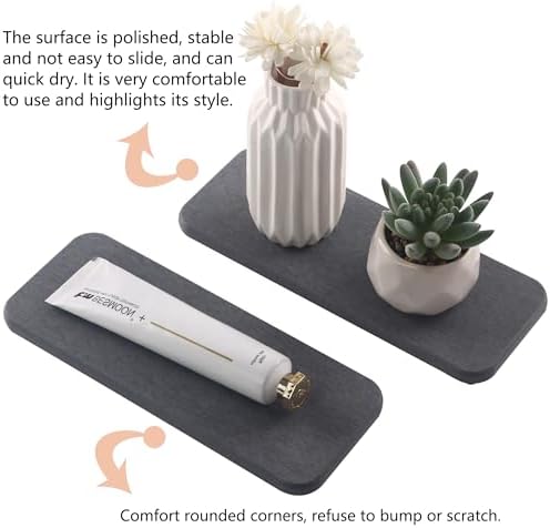 NiuYichee 2Pcs Stone Soap Trays Water Absorbing Diatomite Coaster - Image 2