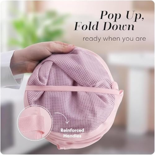 Handy Laundry Mesh Pop Up Hamper Foldable Collapsible Basket - Image 3