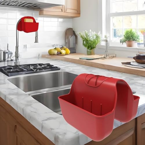 Sponge Holder for Kitchen Sink, Silicone Sink Saddle Caddy Organizer Rack by Unknown