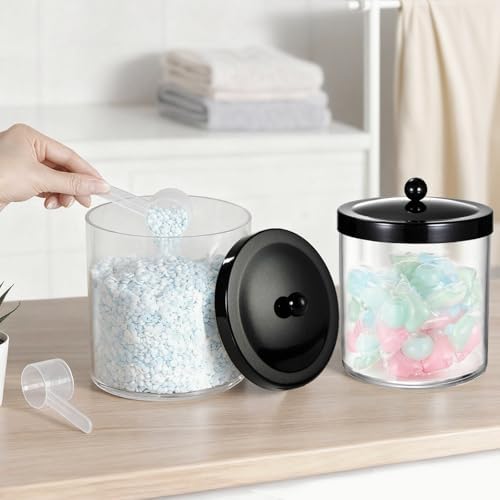 50Oz Laundry Pods Container Clear Container w/Stainless Steel Lid - Image 4