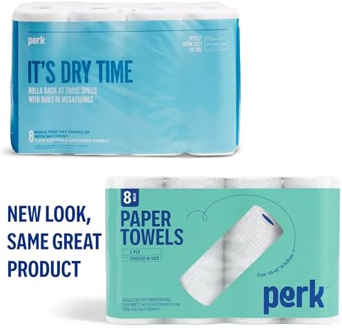 Perk Choose-A-Size Paper Towels, 116 Sheets/Roll, 8 Rolls Pack – Highly - Image 2