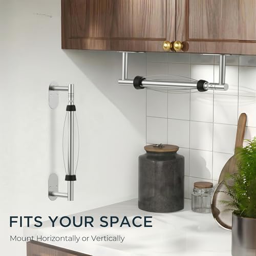 FORIOUS Paper Towel Holder Under Cabinet, One Hand Tear - Image 5