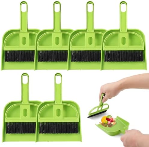 SEWACC 6 Sets Mini Broom and Dustpan Set, Small Brush and Shovel Combination by SEWACC