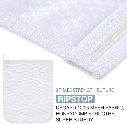 Honeycomb Mesh Laundry Bags 8 Pack, Durable Washing Bags - Image 3