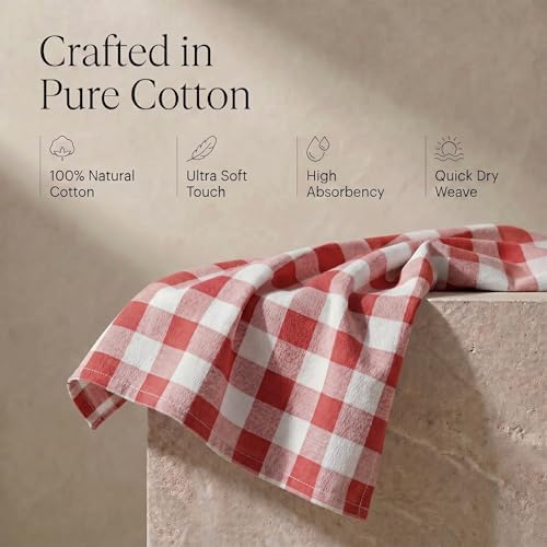 Urban Villa Kitchen Towels Cotton Dish Towels 20”x30” Rust - Image 4