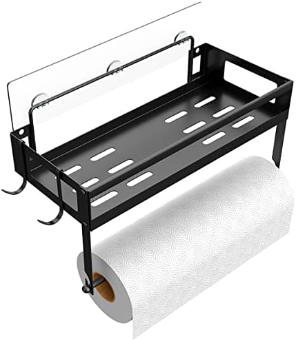 ESOW Paper Towel Holder with Shelf, Adhesive No Drill Heavy Duty by ESOW