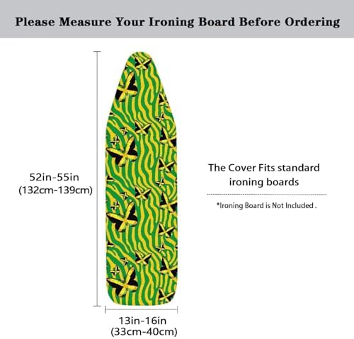 Jamaica Flag Ironing Board Cover, Butterfly Standard Ironing Board Cover - Image 5