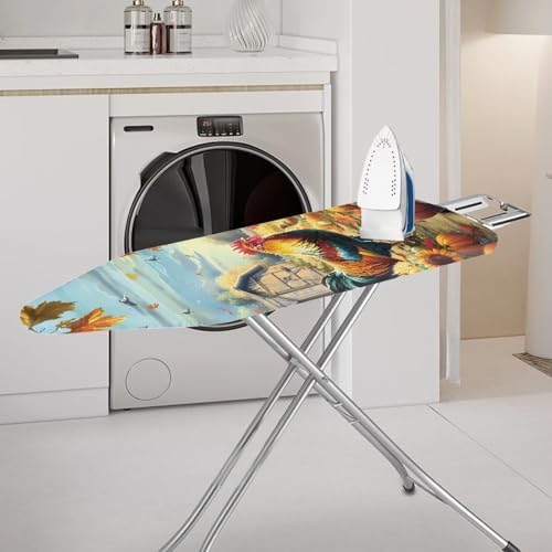 Farm Rooster Ironing Board Cover, Resist Scorching and Staining, 15x54 Heavy - Image 2