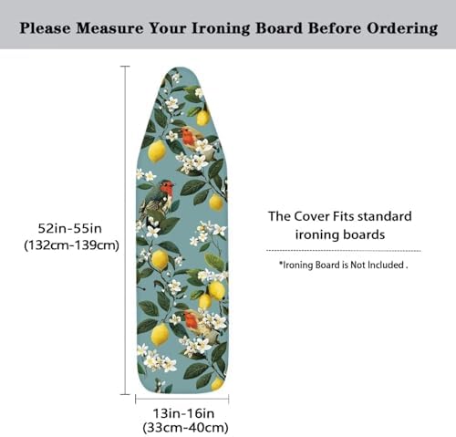 Lemon Birds Ironing Board Cover Soft Fabric Cover - Image 5