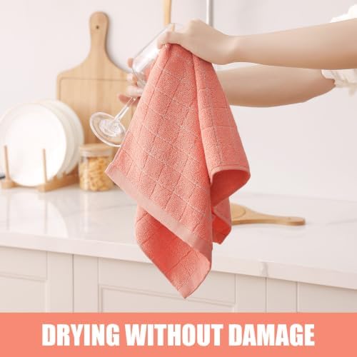 Homaxy 100% Cotton Terry Kitchen Towels, 8 Pack - Image 3