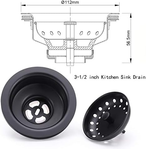 KONE 3-1/2 Inch Kitchen Sink Stainless Steel Basket Strainer Water Stopper - Image 5