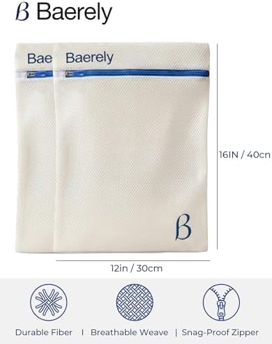 2 Pack Laundry Bag for Shapewear, Bras & Delicates 12x16 in Pearl White - Image 6