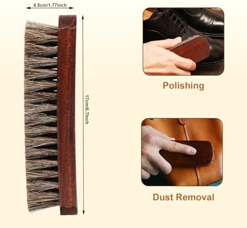 Professional 100% Horsehair Shoe Brush Premium Horsehair Dauber Applicators - Image 6