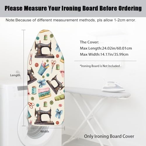 Sewing Pattern Mini Ironing Board Cover Washable Table Top Ironing Board - Image 7