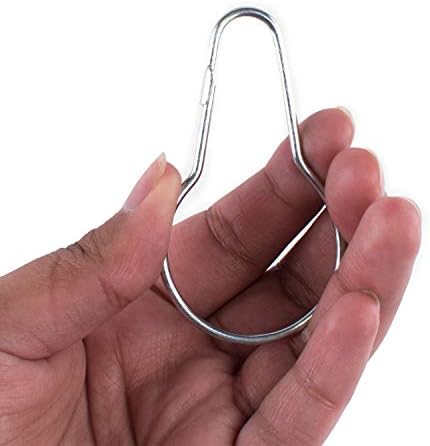 Super Z Outlet Silver Metal Shower Curtain Style Hanging Clip Chain Hooks - Image 2