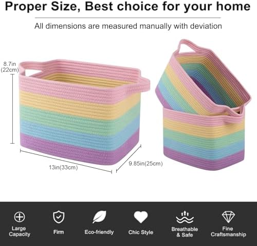 OIAHOMY Cotton Rope Storage Baskets - Image 3