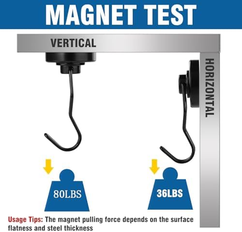 E BAVITE Swivel Swing Magnetic Hooks 80LBS Heavy Duty Magnet Hook - Image 3