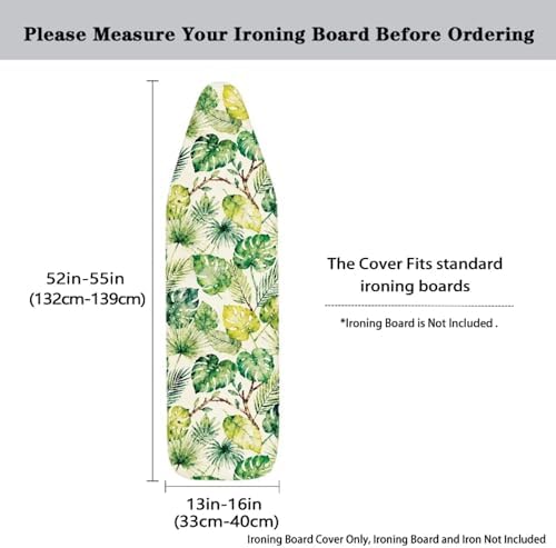 Monstera Print Ironing Board Cover Protector Dirt-Resistant Iron Board Cover - Image 5