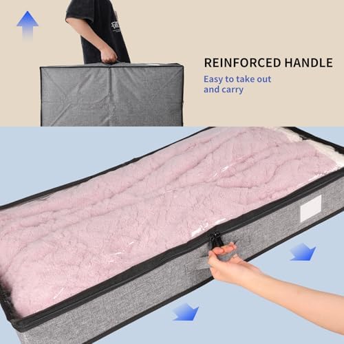 Fixwal Underbed Storage Containers 2 Pack Reinforced Under bed Organizer - Image 5