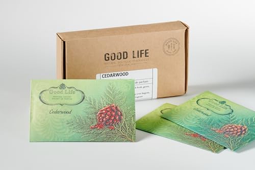 Good Life Cedarwood Scented Sachets | Designed in New Zealand | 12 Sachets - Image 2