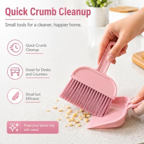 Mini Broom and Dustpan Set, Compact Cleaning Kit - Image 4