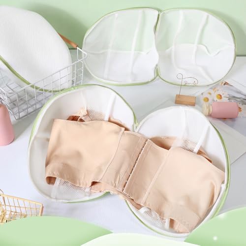 Shappy 6 Pcs Bra Washing Bag for Laundry Storage Women 11.81 Inch Green - Image 4