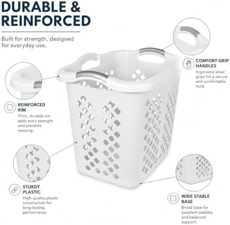 Laundry Basket 2 Pack 2 Bushel Plastic - Image 4