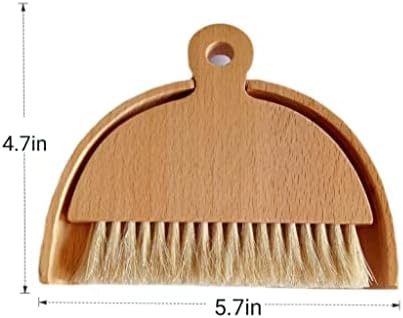 Wooden Dustpan and Brush Set Desktop Table Dustpan and Brush Set - Image 5