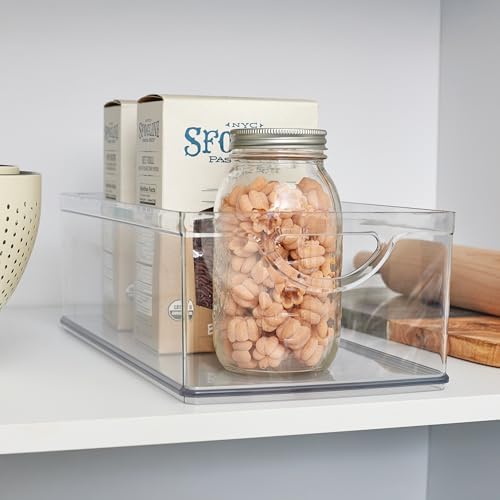 iDesign Stackable Clear Plastic Extra Long Storage Bin - Image 7