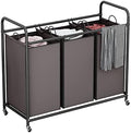 LINZINAR 3-Bag Laundry Sorter, Laundry Hamper Cart by LINZINAR
