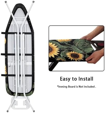 Sunflowers Moon Pattern Ironing Board Cover Soft Ironing Board Cover, Non Stick - Image 5