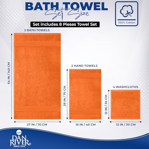 DAN RIVER 8 Piece Luxury Bath Towels - Image 2