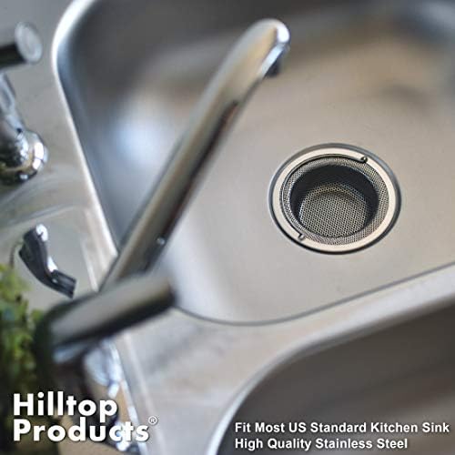 2 Pack - 4.5" Top / 3" Basket - Kitchen Sink Drain Strainer Stainless Steel - Image 6