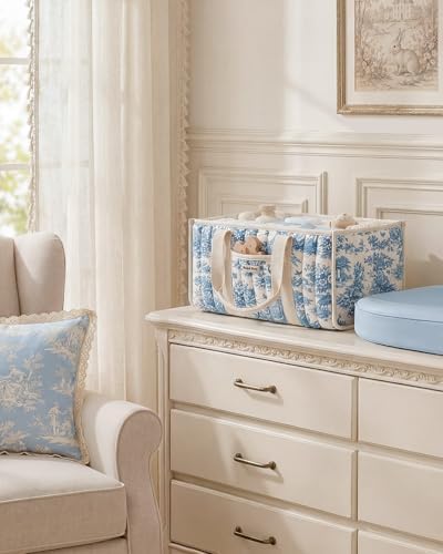 Blissful Diary Toile Diaper Caddy Organizer, Baby Diaper Basket - Image 4
