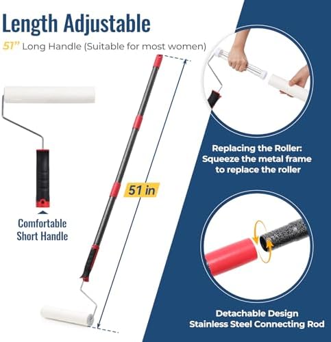 Lint Rollers for Pet Hair Extra Sticky, 9.45" Wide Large Lint Roller, 240 - Image 5