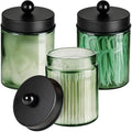 3 Pack Apothecary Jar Canisters Bathroom Vanity Organizer by Komashr