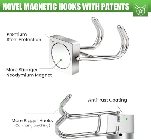 MIKEDE Magnetic Hooks Heavy Duty 100lbs Strong Magnet - Image 4