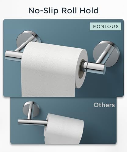 FORIOUS Commercial Toilet Paper Holder Wall Mount Bathroom Tissue Holder - Image 6