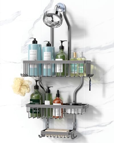 YASONIC Never Rust Shower Caddy Hanging, Aluminum Shower Racks by YASONIC