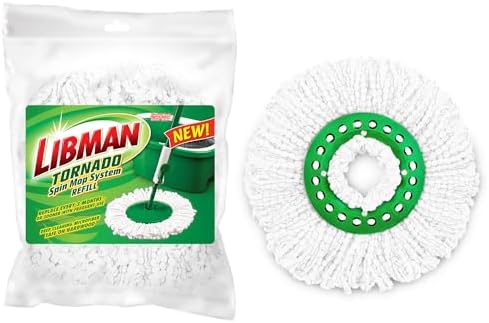 Libman Tornado Spin Mop Refill Microfiber Heads, 4 Pack - Image 3