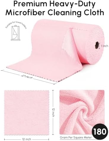 Microfiber Cleaning Cloths Roll 75 Pack 12x12 Inch Lint Free - Image 3