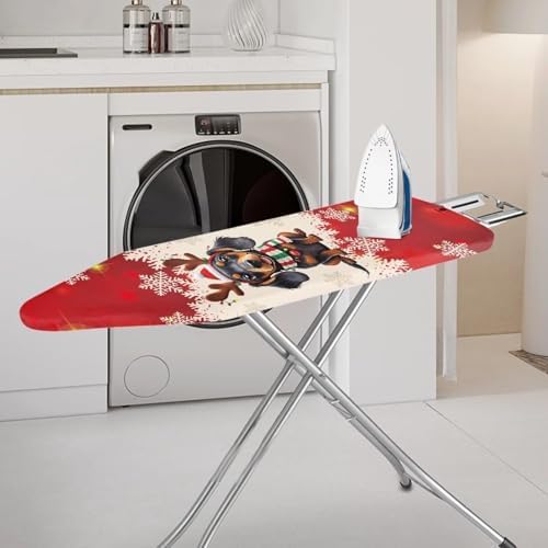 Christmas Theme Household Iron Board Covers Dachshund Snowflake Print Ironing - Image 2