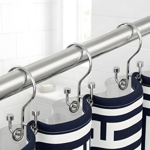 Bathway 12-Pack Double Shower Curtain Hooks, Rust-Resistant Metal Shower by Bathway