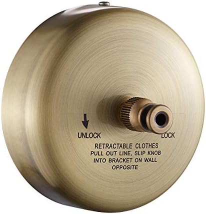 JOOM Retractable Clothesline, 9.2 FT Wall-Mounted Line, Brushed Antique Brass by JOOM