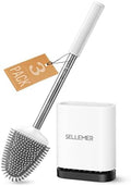 Sellemer Silicone Toilet Brush, Ventilation Slots Base Holder 3 Pack by Sellemer