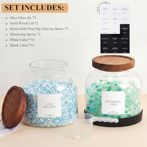 2 Pack Glass Laundry Pods Container - Image 3