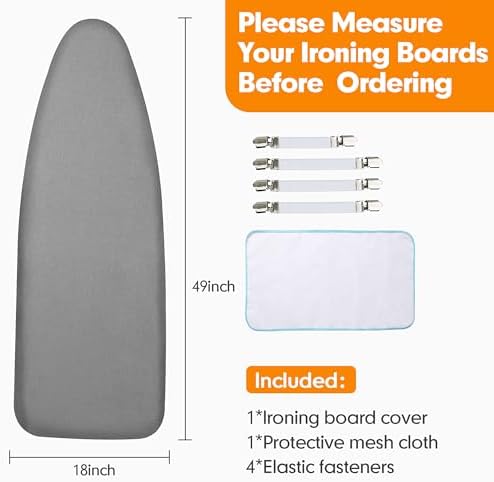 Ironing Board Cover and Pad, 18x49 Extra Wide, Scorch Resistant - Image 6