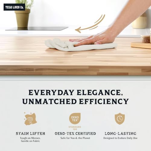 TEXAS LINEN CO. Flour Sack Towels Highly Absorbent 100% Cotton Natural Kitchen - Image 3