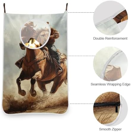 1PC Hanging Laundry Hamper Bag Over the Door Laundry Hamper Wall Hamper Large - Image 6